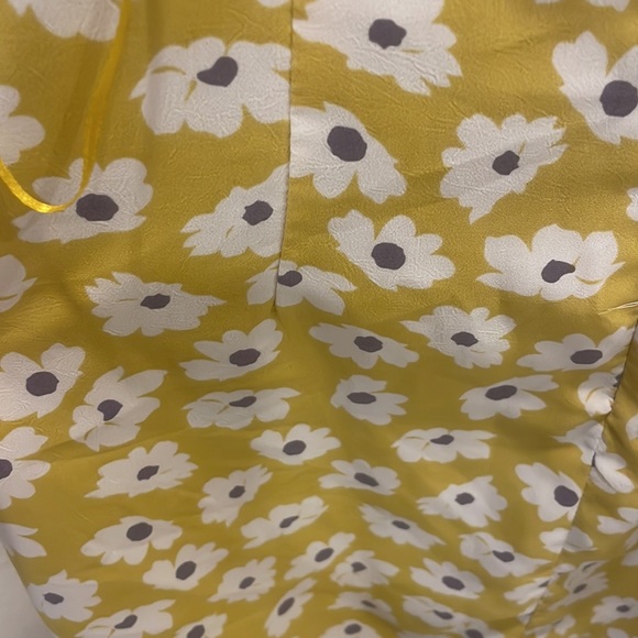 Yellow summer floral dress - Picture 3 of 4